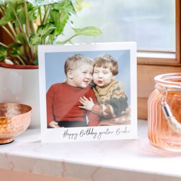 Personalisierbarer Acrylblock im Polaroid-Look - Design