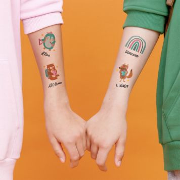 Personalisierbare Kinder Tattoos Schulanfang - Design